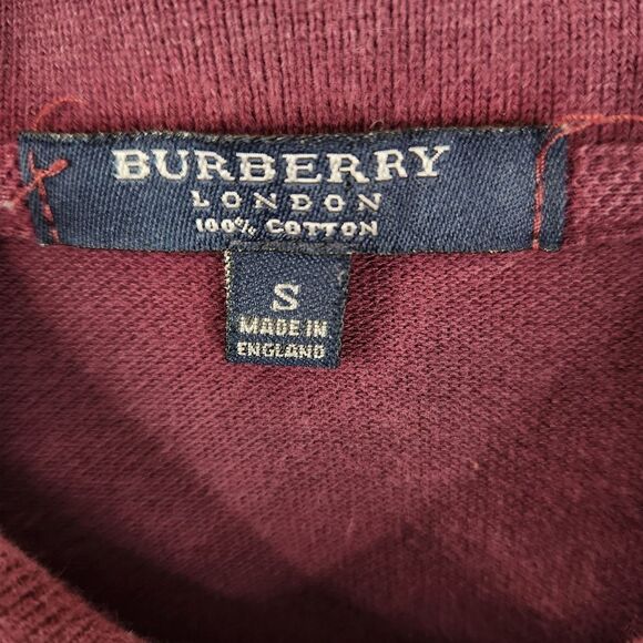 Burberry London Mens Casual Minimalist Short Sleeve Cotton Polo Small - Picture 3 of 6